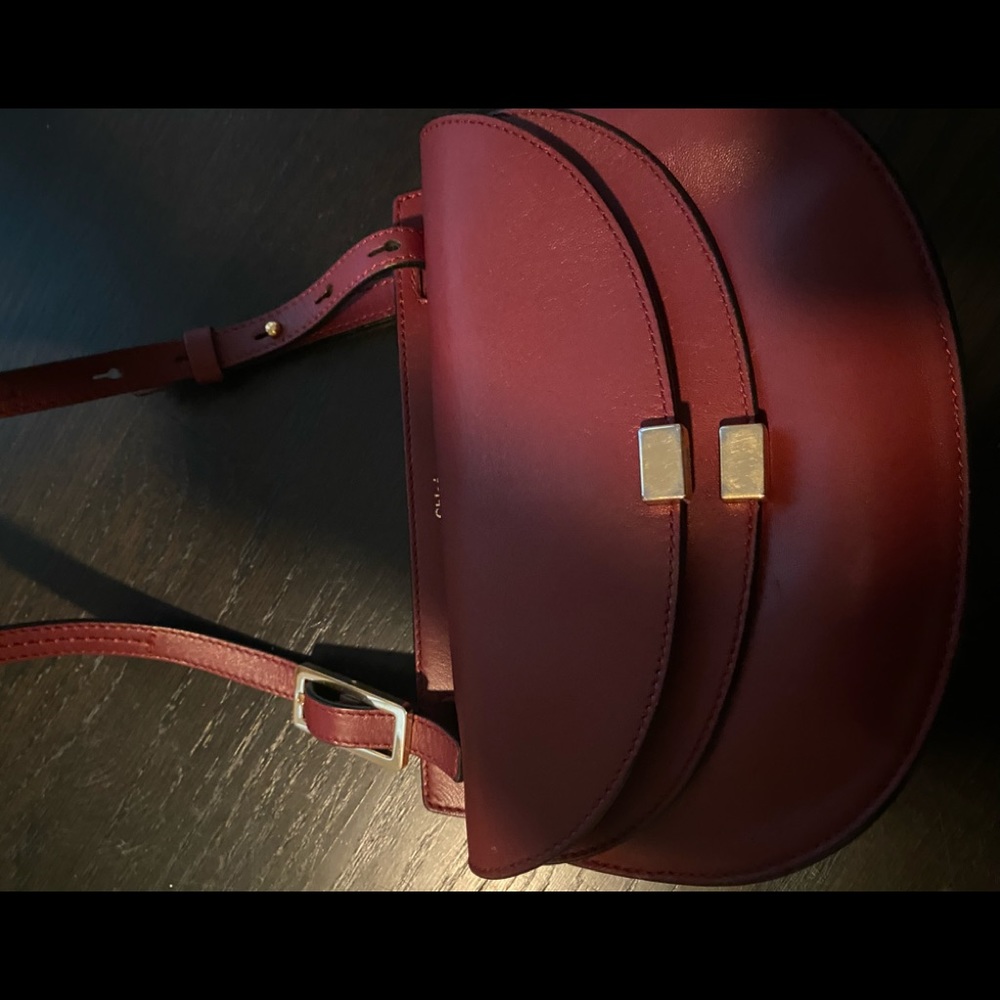 Chloe Georgia maroon leather cross body bag
